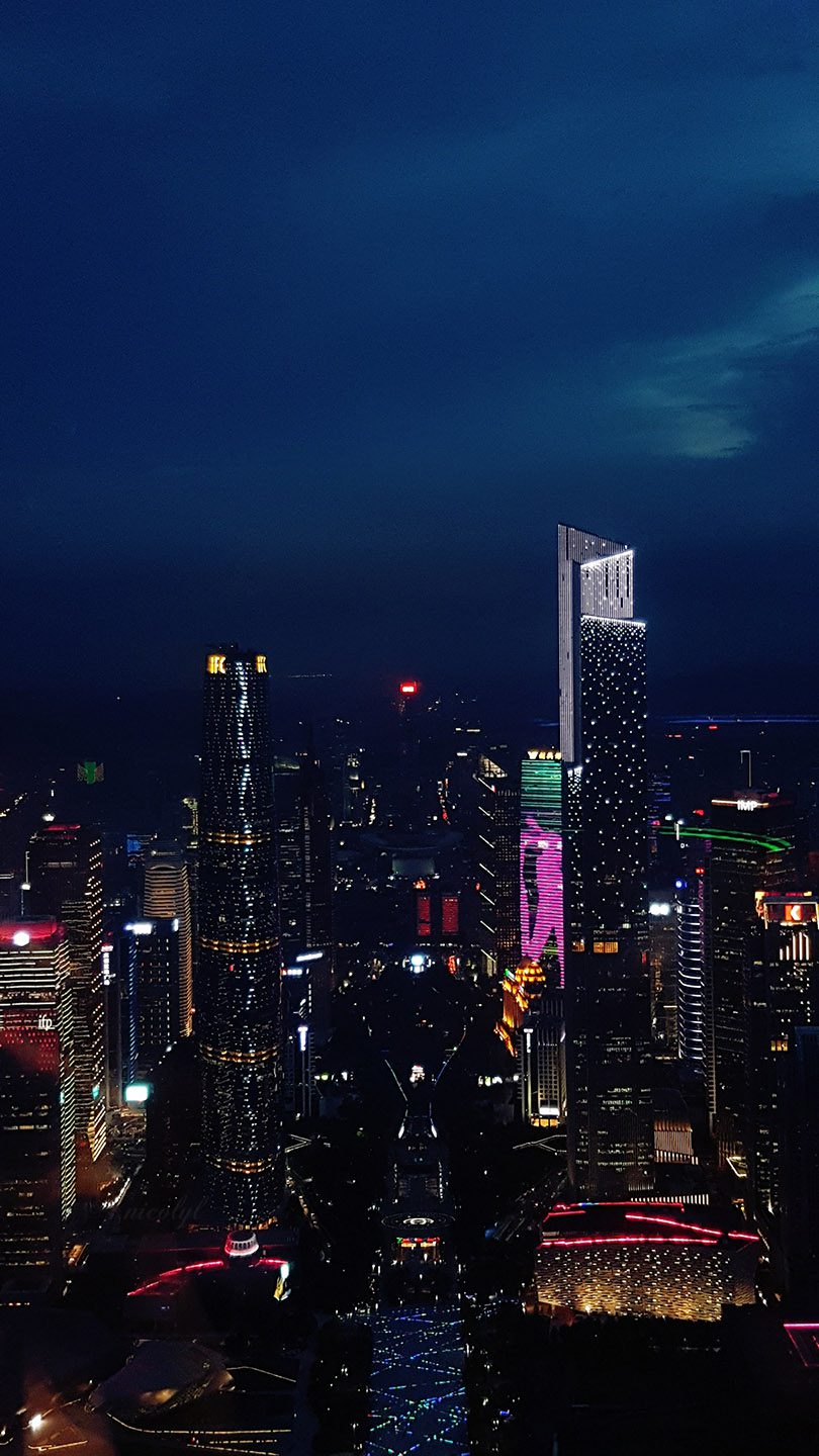 Guangzhou Guangdong canton tower night pearl river