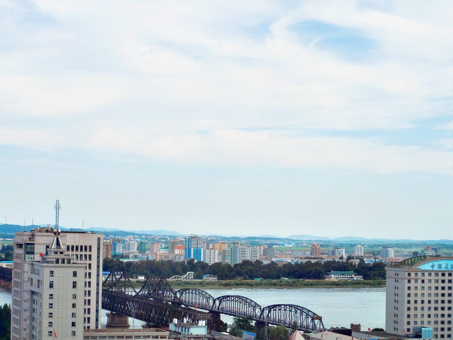 Sinuiju north korea across the yalu river, dandong china