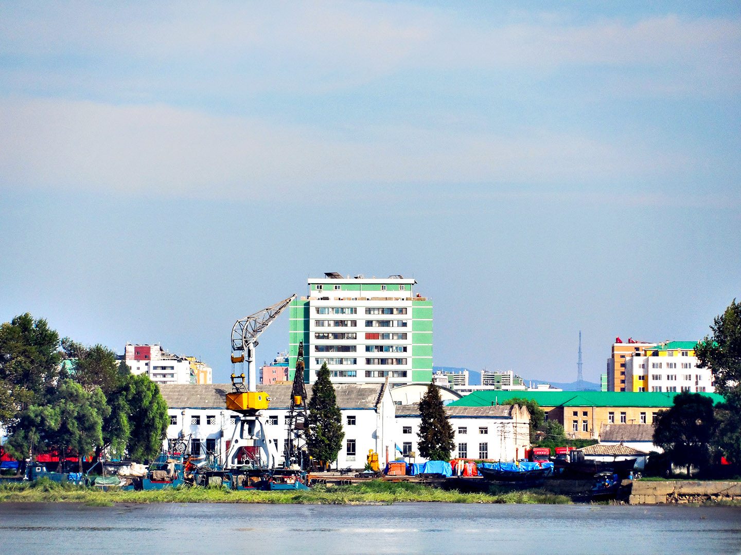 Sinuiju north korea across the yalu river, dandong china