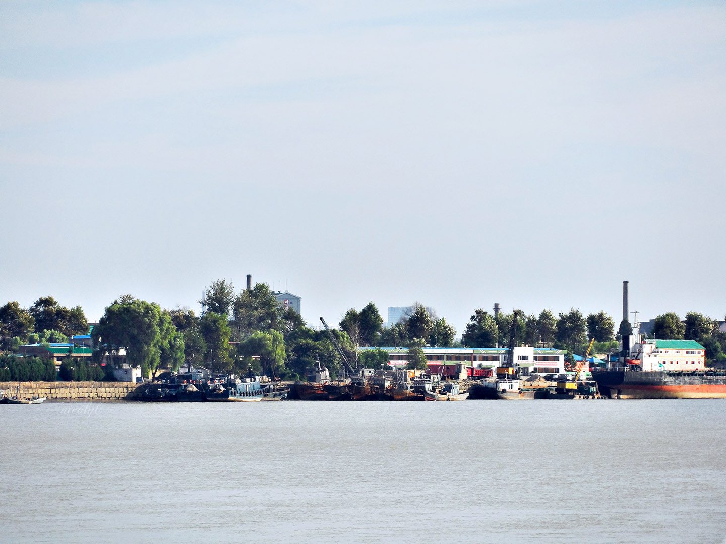 Sinuiju north korea across the yalu river, dandong china