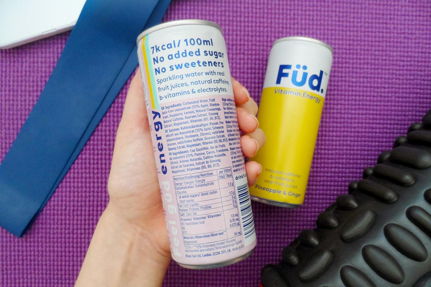 fud füd vitamin energy drink berry coconut pineapple ginger