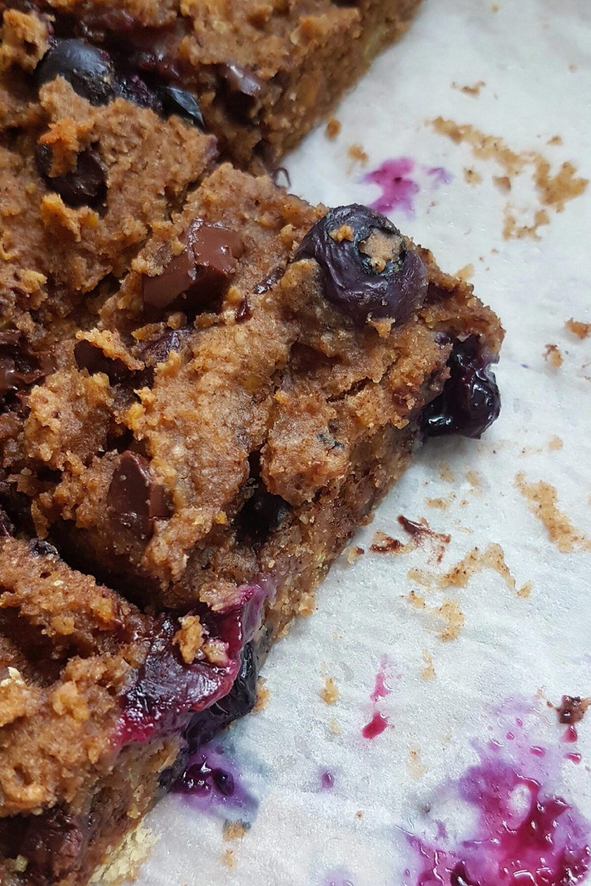 Blueberry and Chocolate Chickpea Blondies recipe healthy