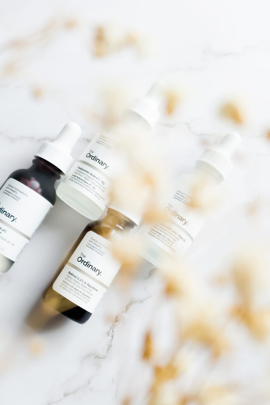 the ordinary skincare retinol squalane hyaluronic acid b5 aha bha peeling solution niacinamide zinc review