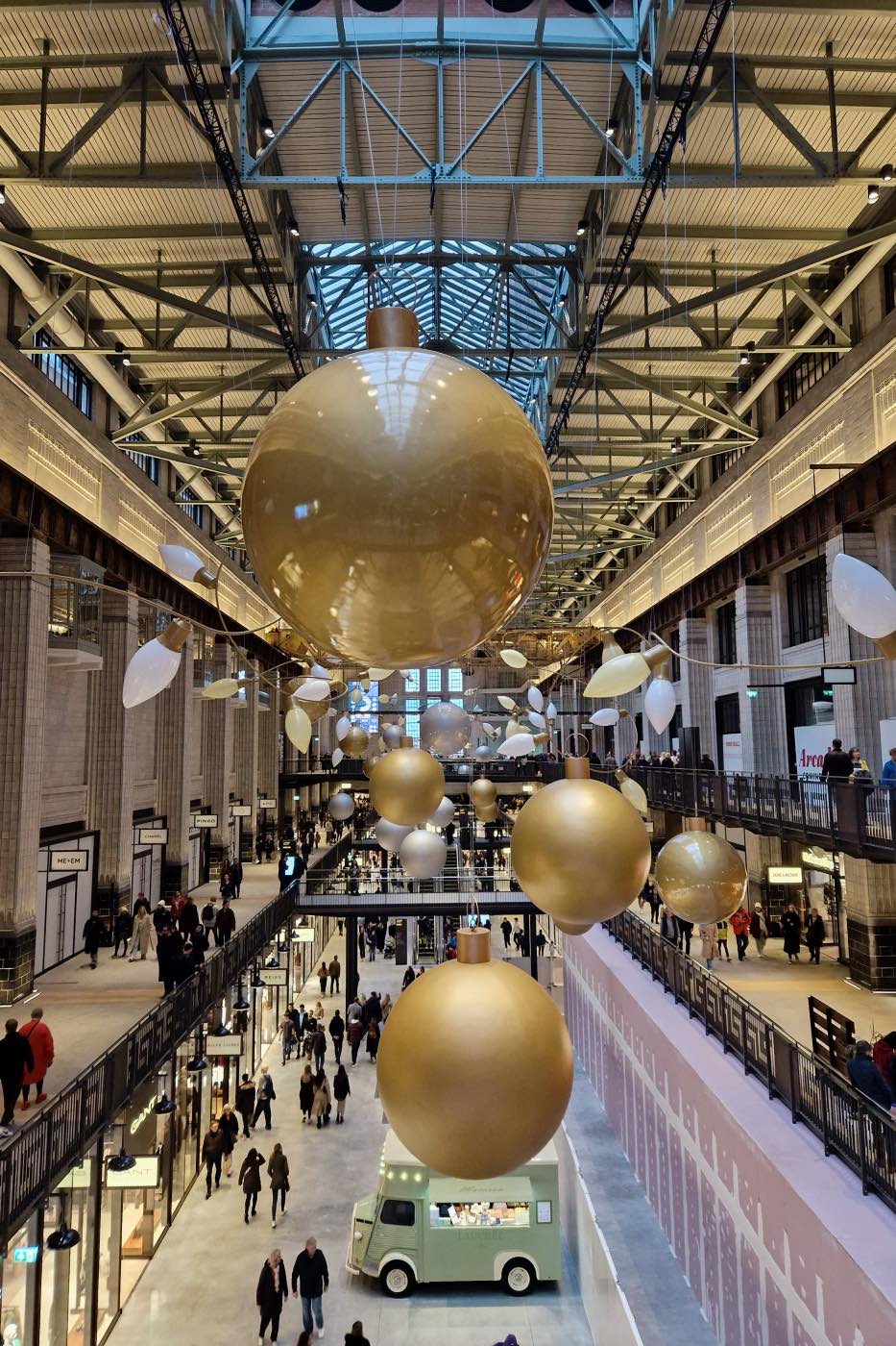 battersea power station christmas decoration london uk