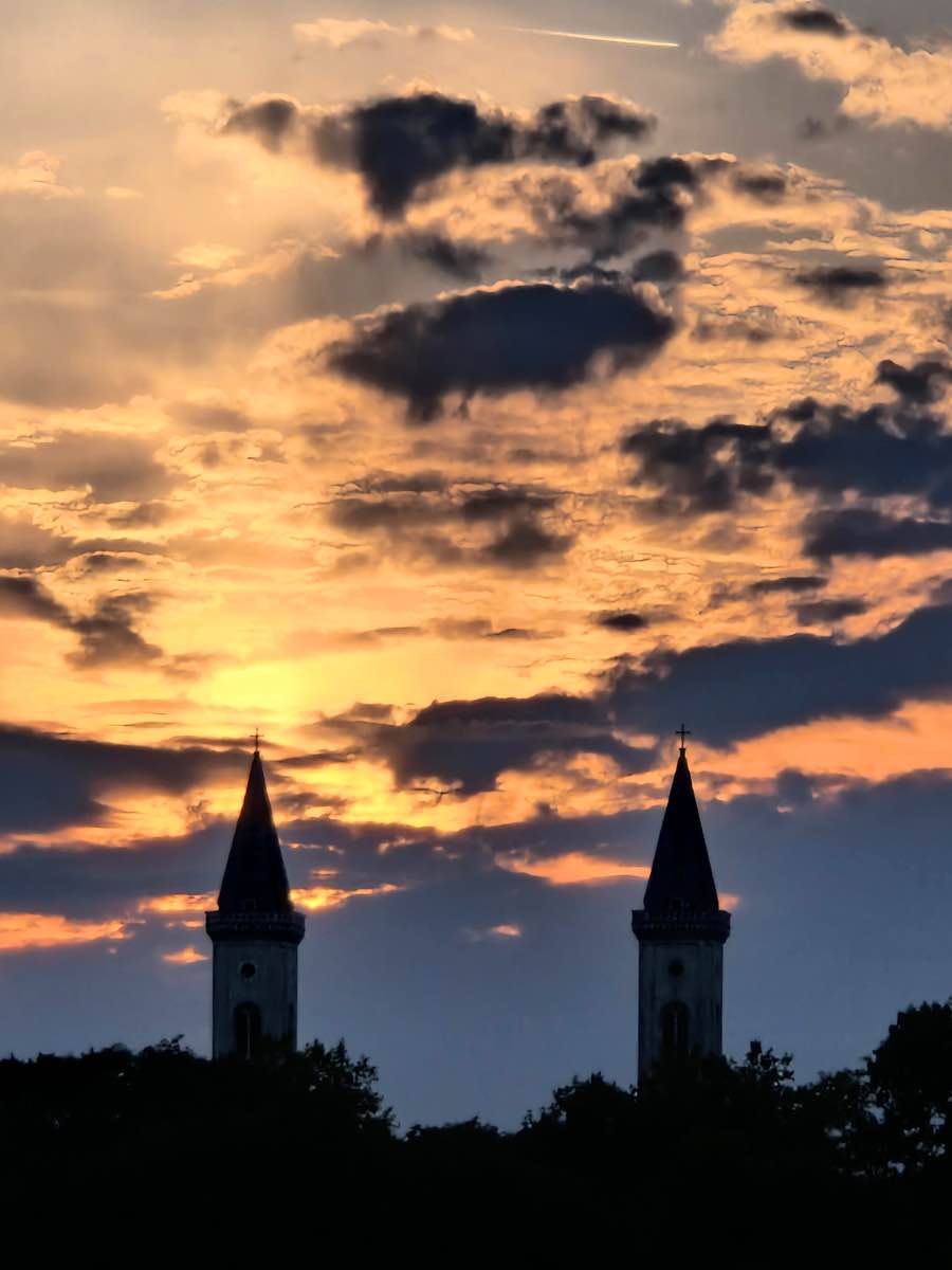 English Garden munich Germany sunset