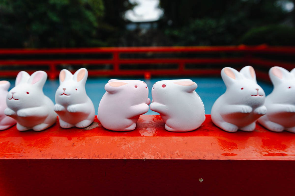 Okazaki rabbit shrine kyoto japan