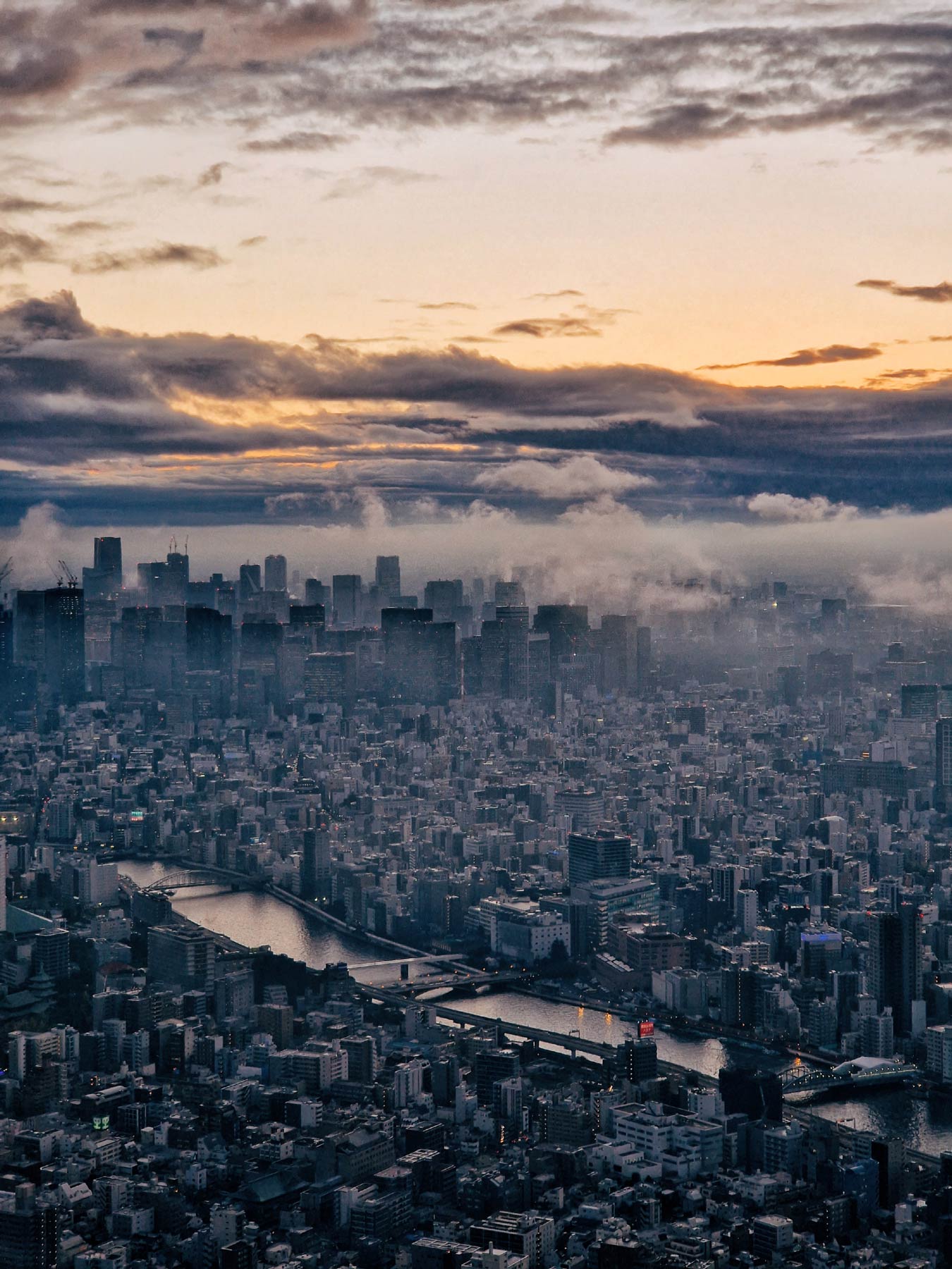 tokyo skytree sunset view japan